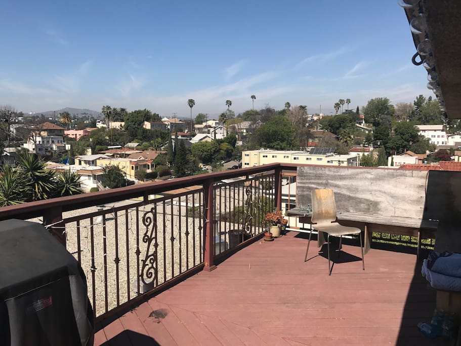Huge deck with panoramic views of Los Angeles