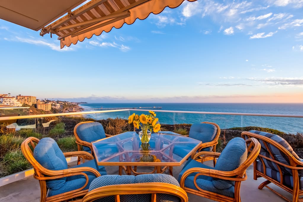 At the Bluff you'll enjoy ocean view dining with an ocean view all the way to the San Clemente Pier.