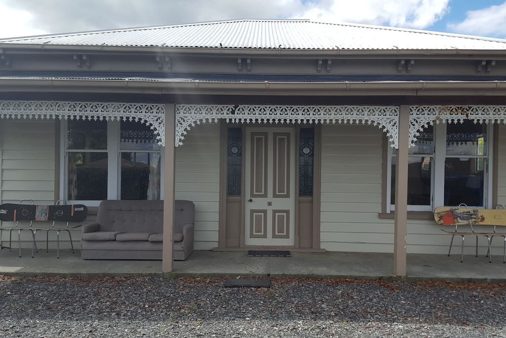 Front door of the Mt Hutt cottage