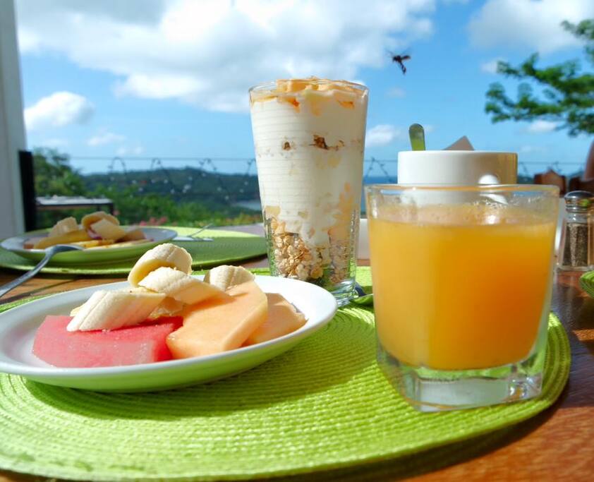 one of your breakfast options: granola