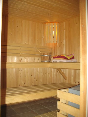 Studio, privacy and sauna