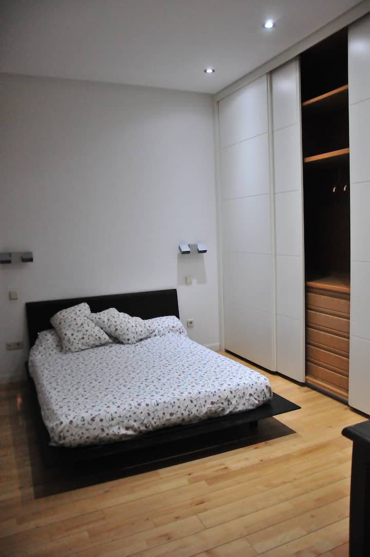 带壁橱景观的主卧