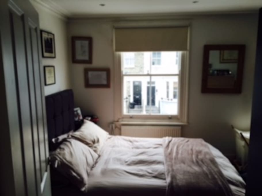 The beautiful bedroom. The bed is very comfy, double size with a fantastic mattress