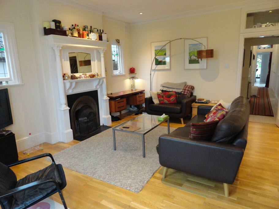 the large, comfy living room.