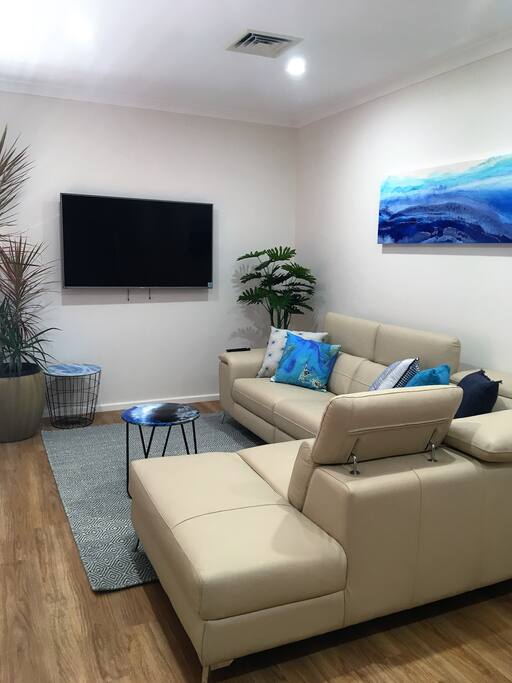 Large TV with netflix for your enjoyment.