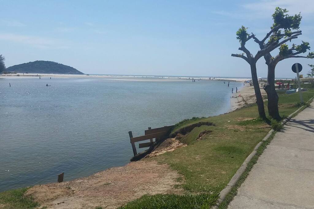 Distância da rua até a lagoa