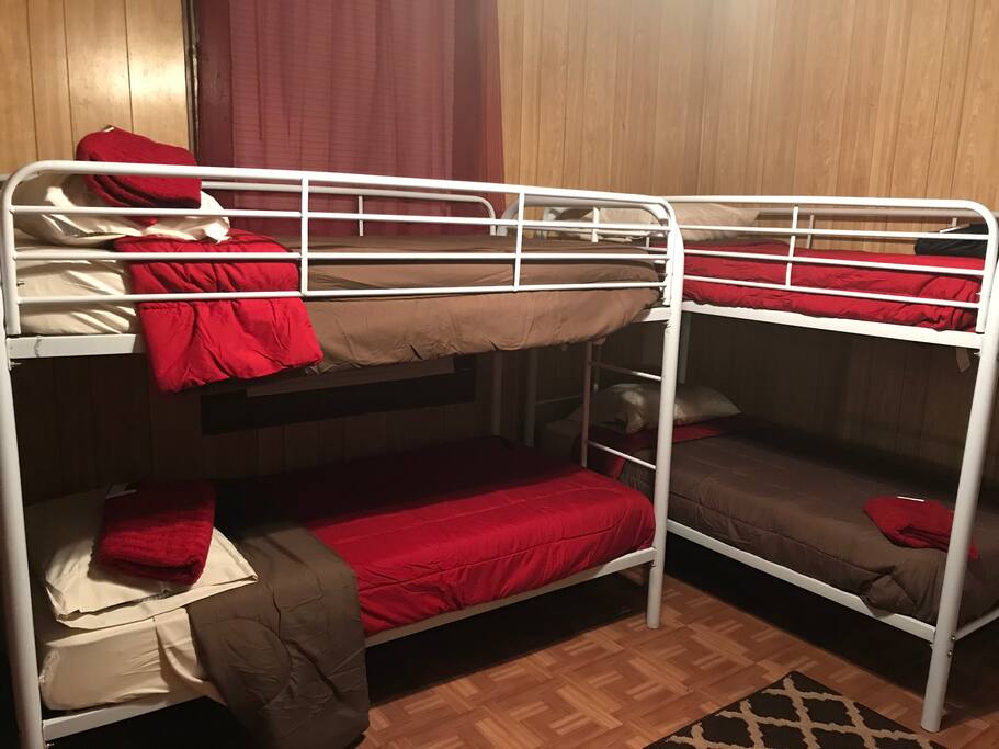 Bunk beds are charge per night per person