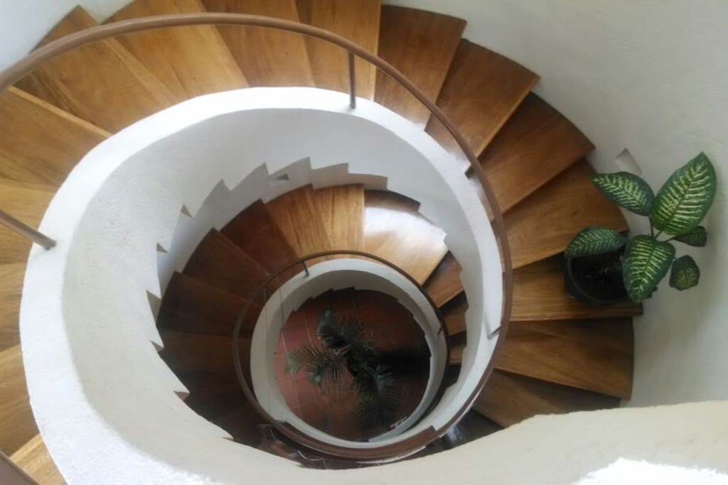 ANOTHER VIEW OF THE SPIRAL STAIRCASE
