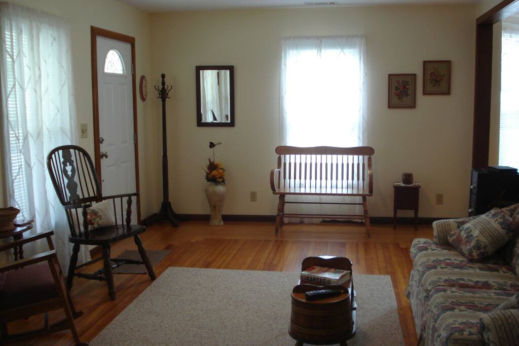 Living room with a double sleeper sofa