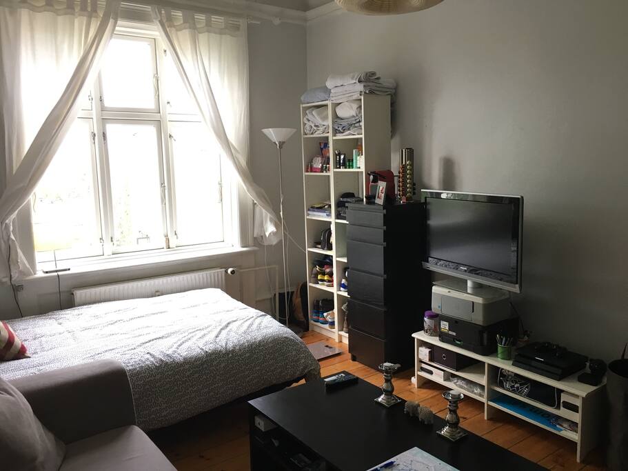 Tv and sofa
