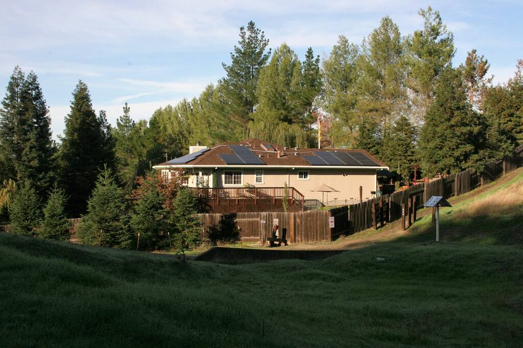 Back yard access to miles of hiking and biking trails