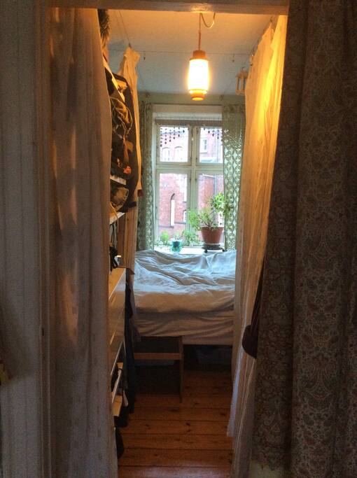 Bedroom with walk in closet