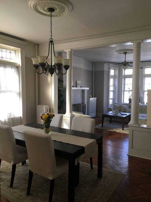 Dining room and living space