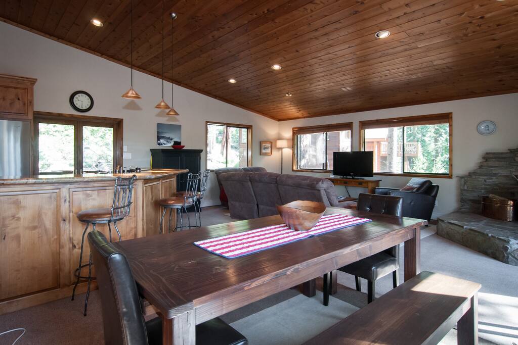 Great room access to front and back decks