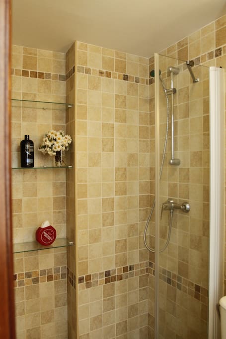 Placa de ducha del baño.