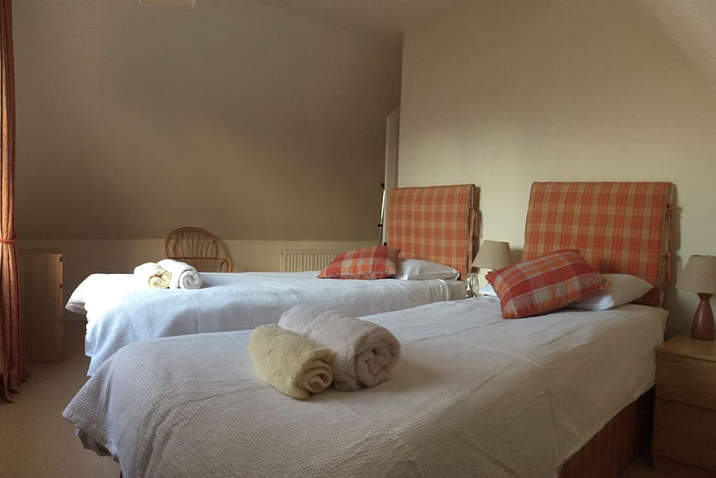 Twin room with lovely outlook