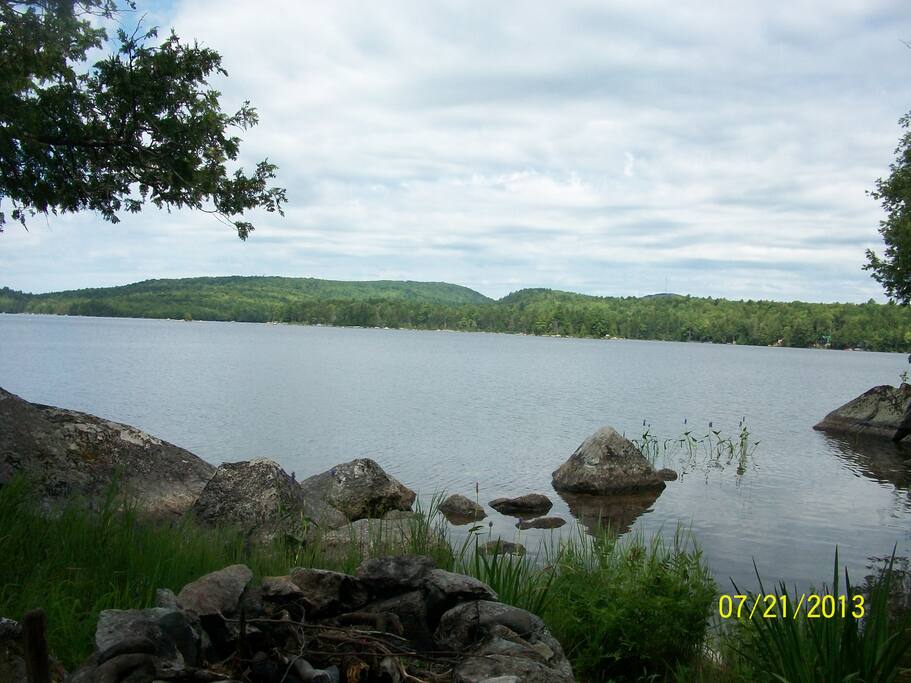 From shore looking across Hopkins Pond, a 600+acre pond/lake.