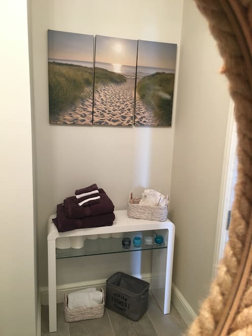 Towels & soaps provided