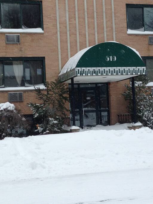 building in the winter