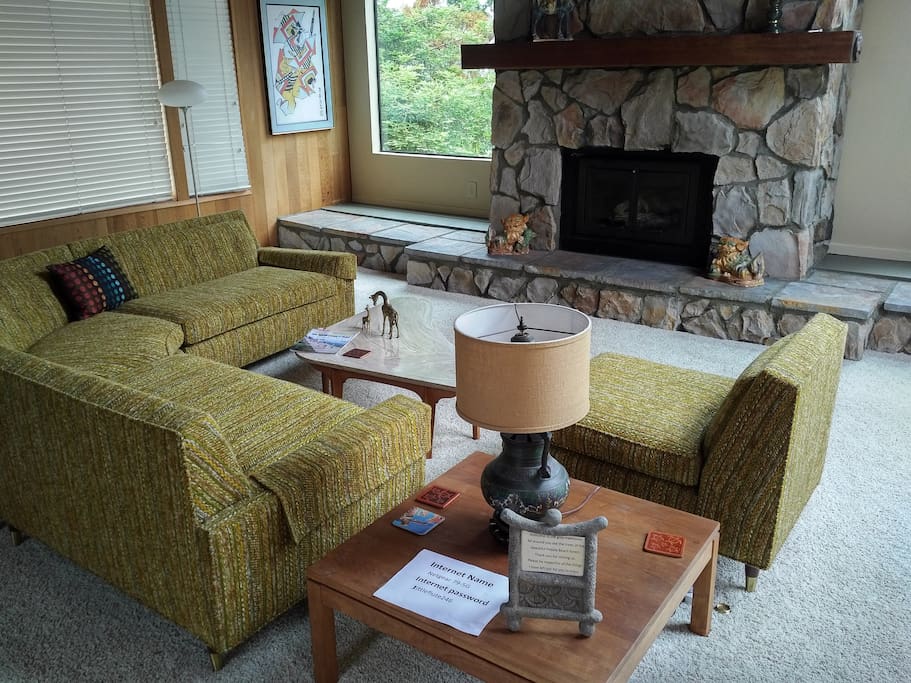 Living Area w/ Fireplace