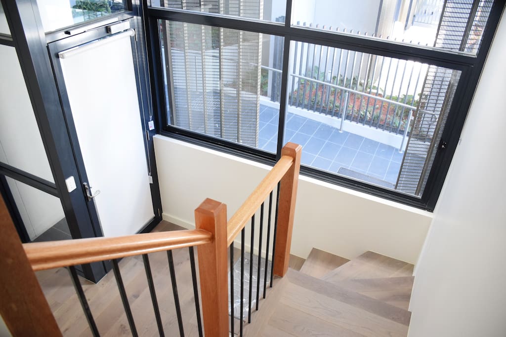 The stair to up floor.