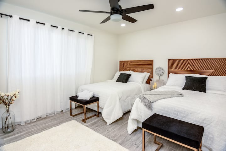 Bedroom with two double beds