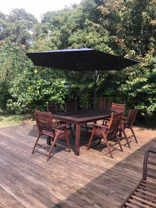 Outside dining