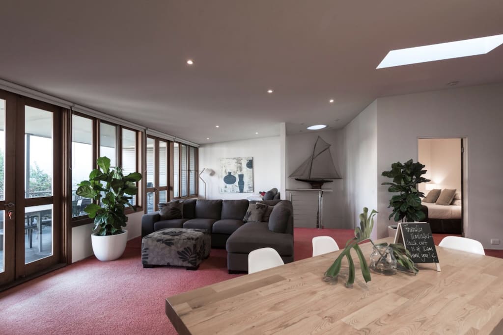 Open plan dining and living room