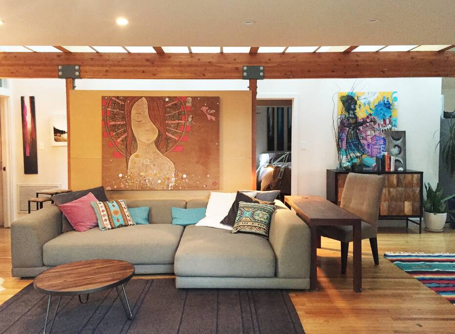 Bright open living space with views.