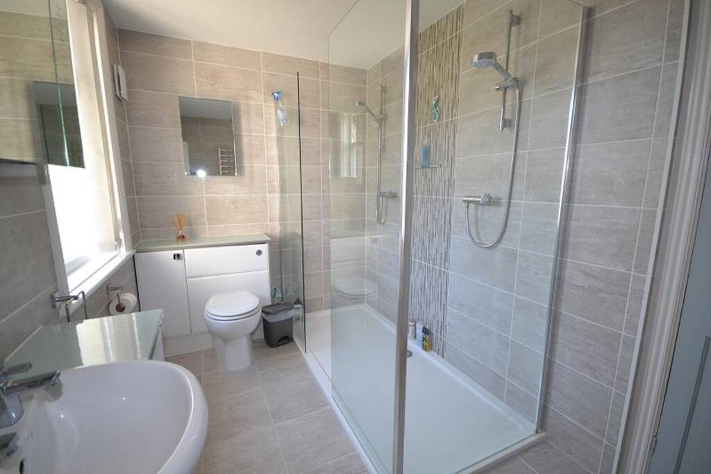 Bathroom with double shower