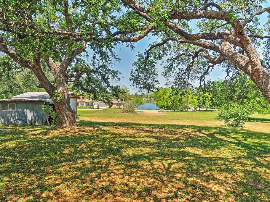 View as you walk down to the lake from the back of the house.