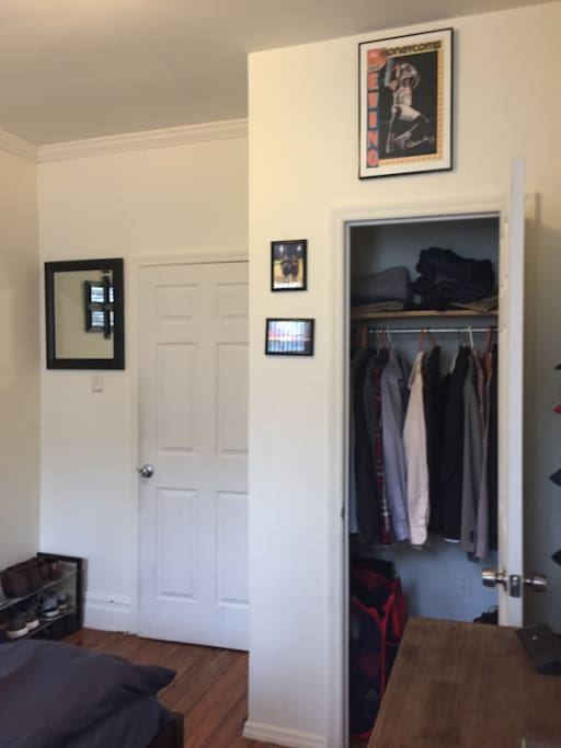 Closet Space in Private Master Bedroom