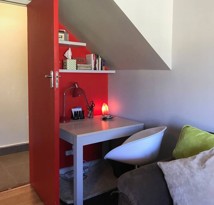 Perfect laptop desk space.