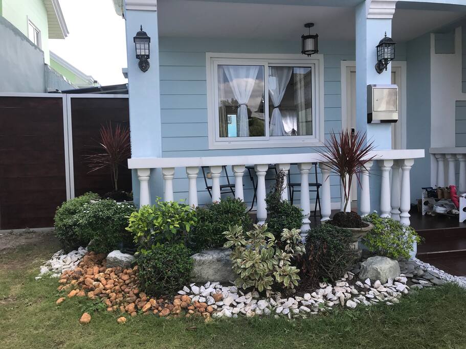 Close-up view of the front of Home