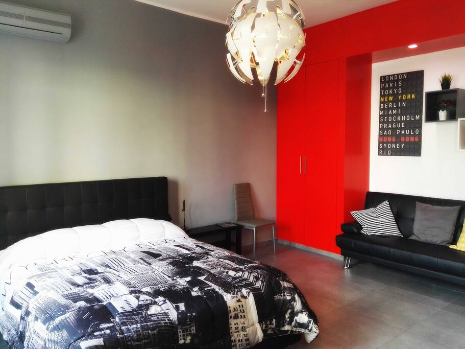 Letto matrimoniale più divano letto