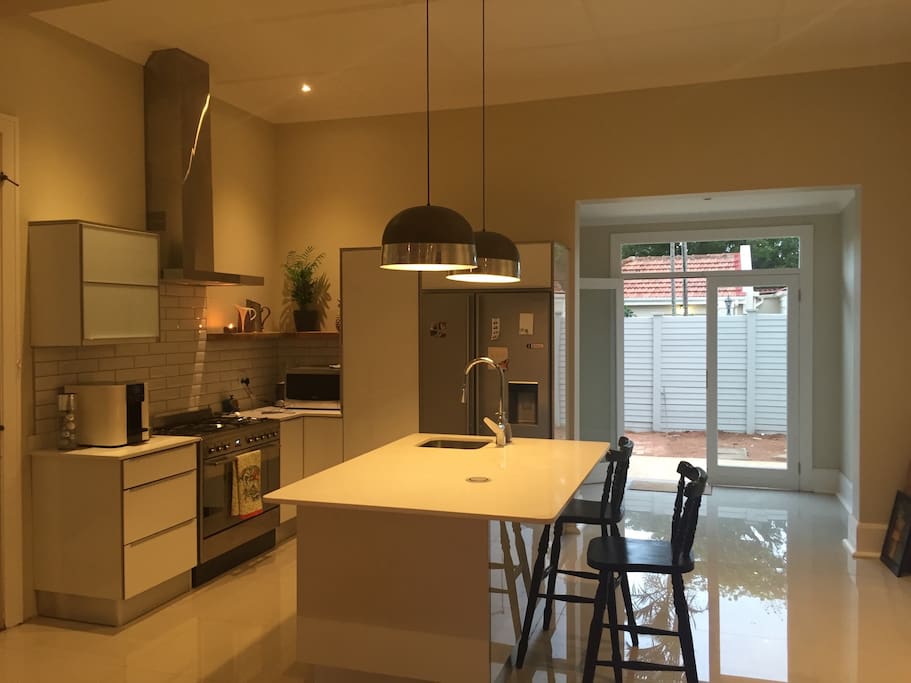 Brand new kitchen with separate scullery .. all new appliances including gas SMEG stove & Nespresso machine