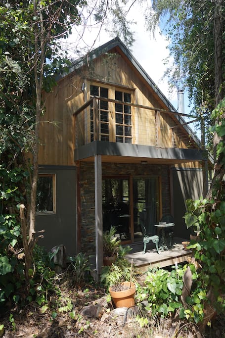 The Pool House has a lovely shaded aspect over looking the dam.