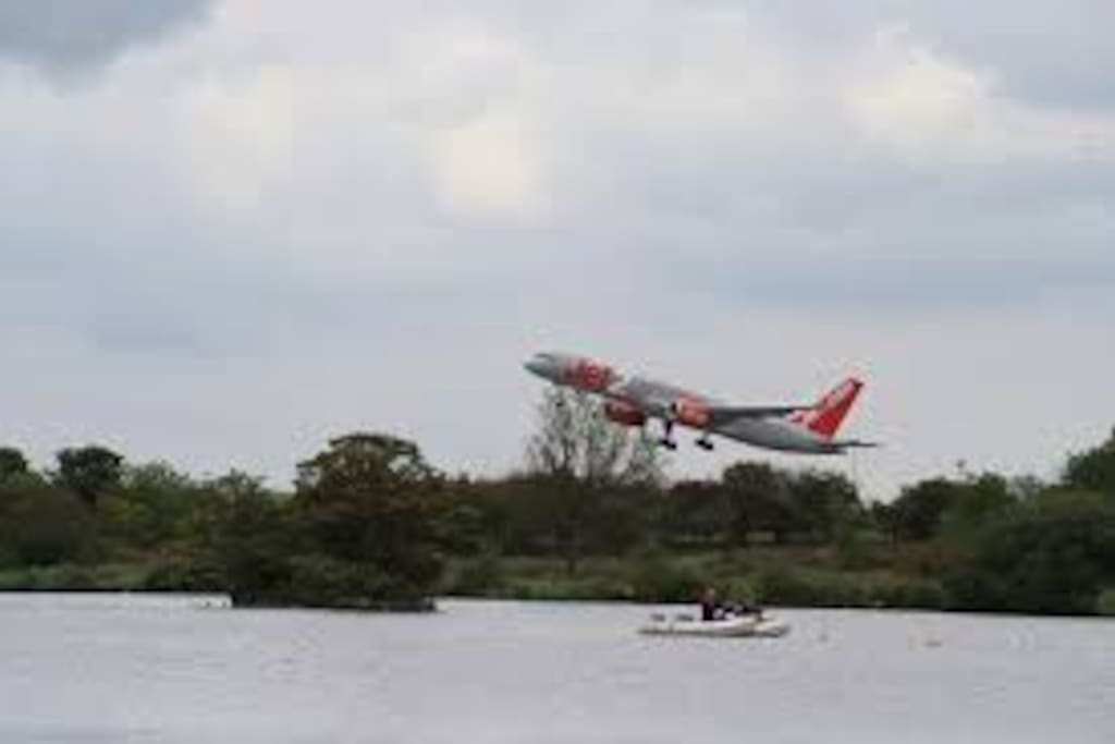 Plane departing Leeds/Bradford Airport