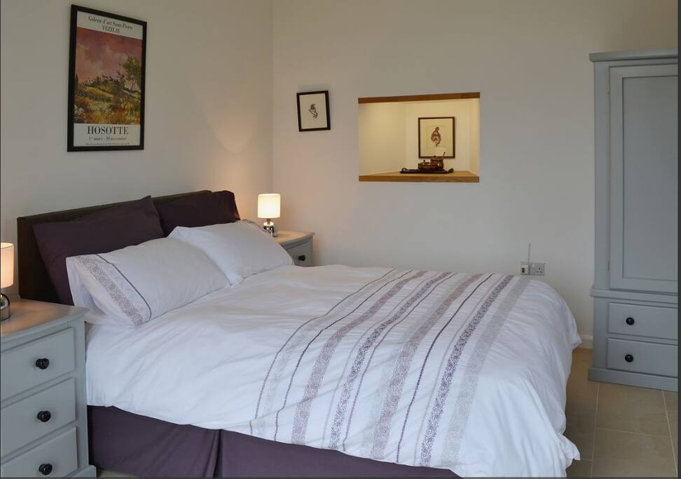 Master bedroom with King size bed