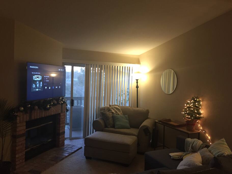 Cozy living room with comfy couches