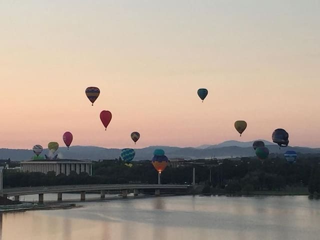 Lake view city apartment with free parking!