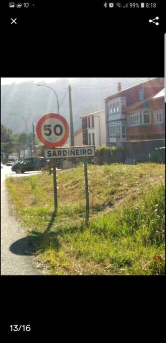 señal de llegada a sardiñeiro