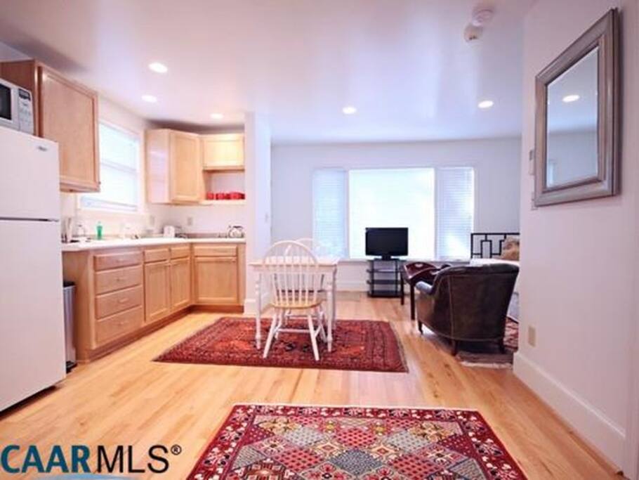 Studio is fully furnished.