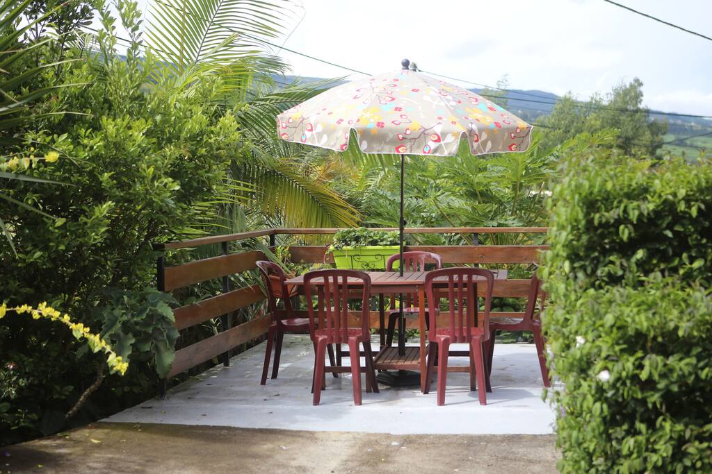terrasse et coin barbecue