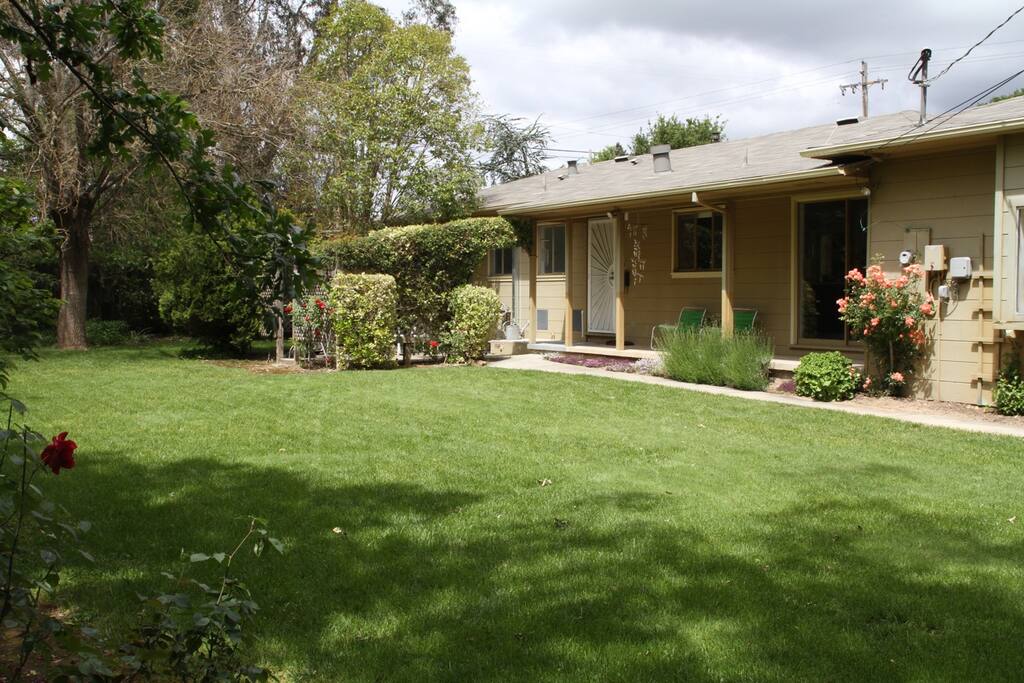 Vast greenspace at the side yard.