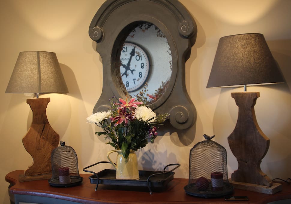 Rustic sideboard in living area