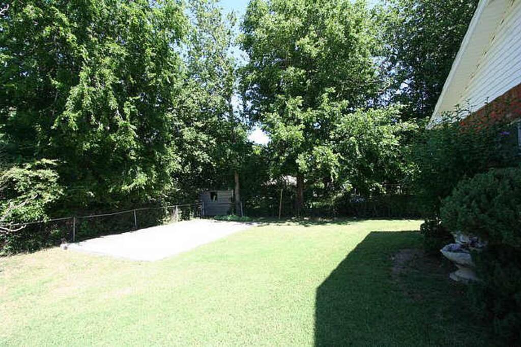 Above ground pool will be in this spot during the summer and you're welcome to swim.