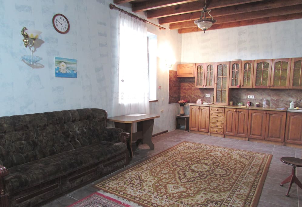 Large living room and a kitchen