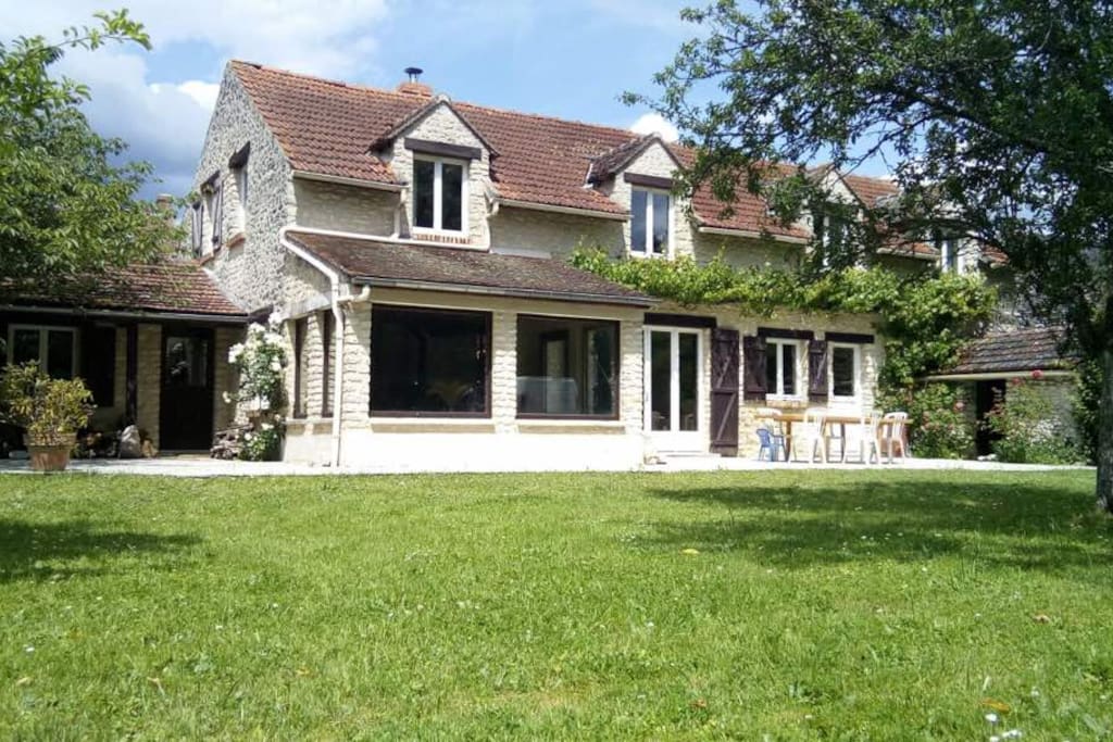 Jardin verger pelouse