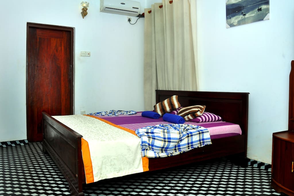 fully equipped bed rooms with attached bath rooms and hot water